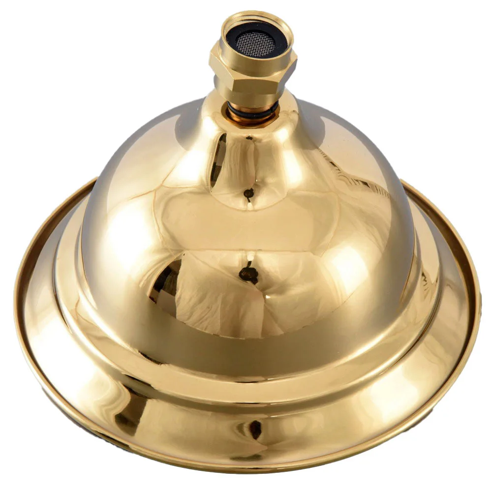 Bathroom Accessory Gold Color Brass Water Saving Round Shape Top Rain Shower Head Bathroom Fitting ash267