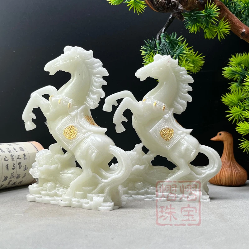 Directly from the manufacturer: Luminous horse ornaments, horse stepping on cabbage, symbolizing immediate wealth and fortune, o