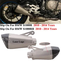 Slip On For BMW S1000 S1000R S1000RR R RR 60MM Motorcycle Exhaust Pipe System Muffler Escape Removable DB Killer Stainless Steel