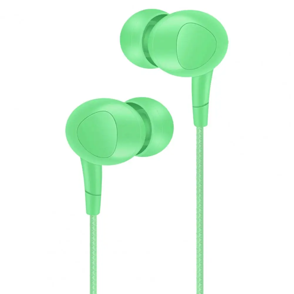 L202 Wired Earphone Universal Heavy Bass Dual Drive 3.5mm In-ear Sport Stereo Earbuds with Mic for Mobile Phone