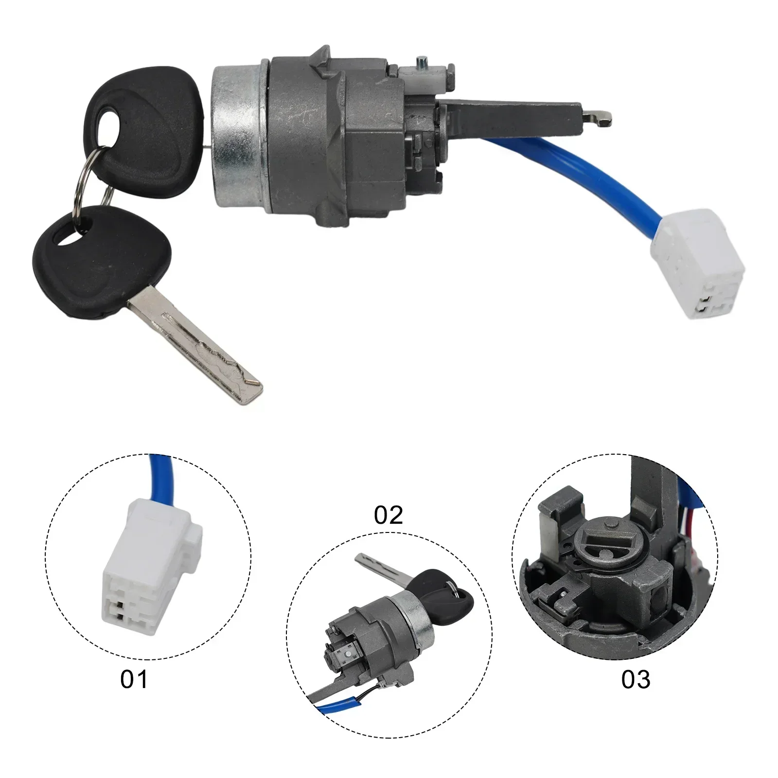 

1x Ignition Lock Cylinder For Tucson 81900-2SE00 Correct Connector Direct Installation High Quality Practical To Use
