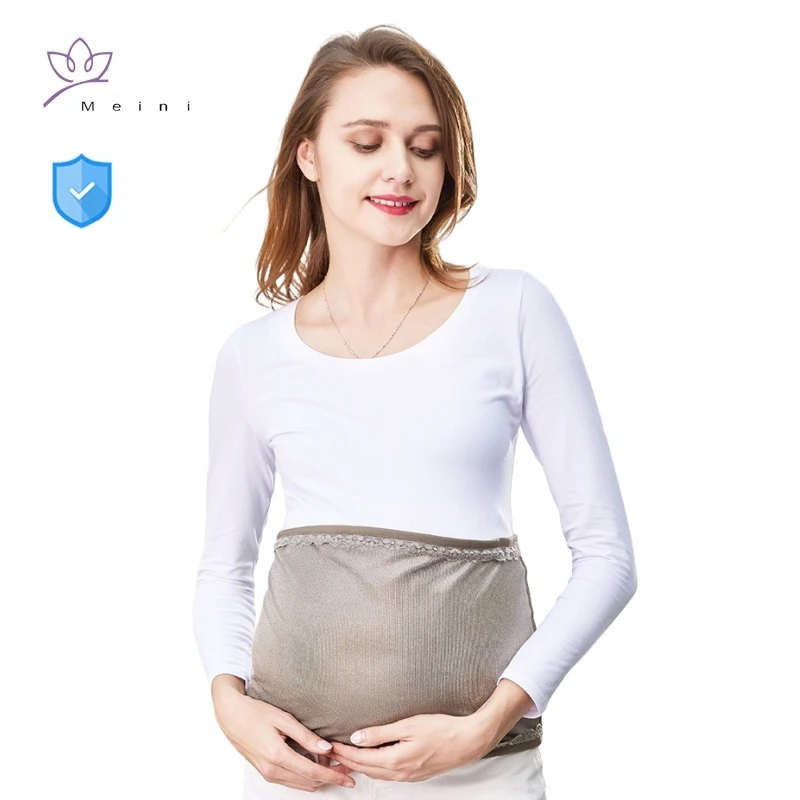 Genuine electromagnetic radiation protective silver fiber maternity abdominal apron printer, computer EMR shielding clothes