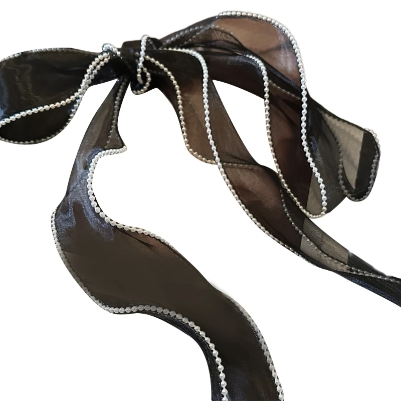 أنيقة شريطة من الدانتيل وشاح للشعر للحزب عادية وشاح للرقبة الترقوة برقبة الصديقات صالح شبكة الشعر التفاف دروبشيبينغ