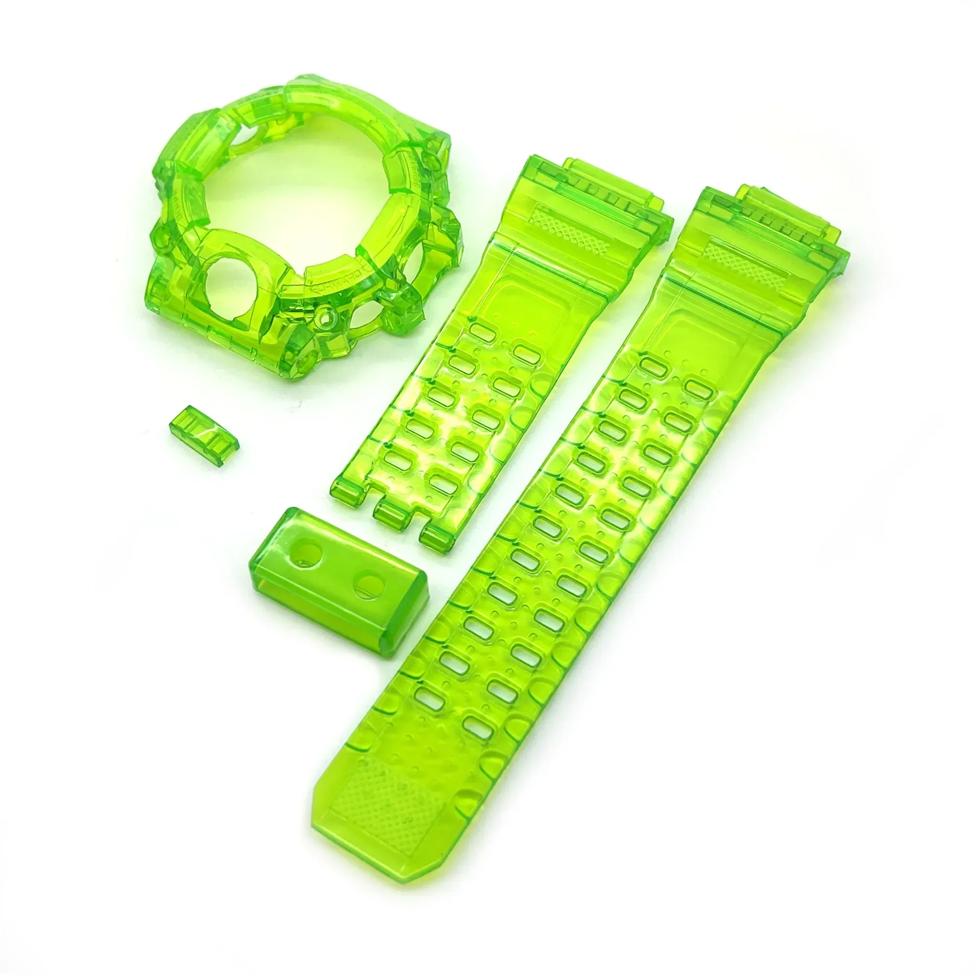 A Set Bezel for GW9400 Silicone Rubber Watch Strap band Transparent Black Watchband Case Cover With Tools Wholesale Dropshipping