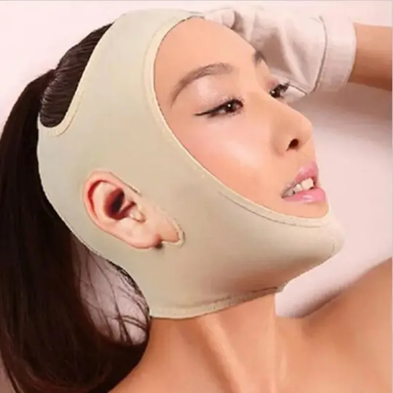 Full Face Lift Mask Thin Face Tool Health Care Massage Slimming Facial Massage Bandage Lift-up Chin V Face Shaper 1pcs S/M/L/XL