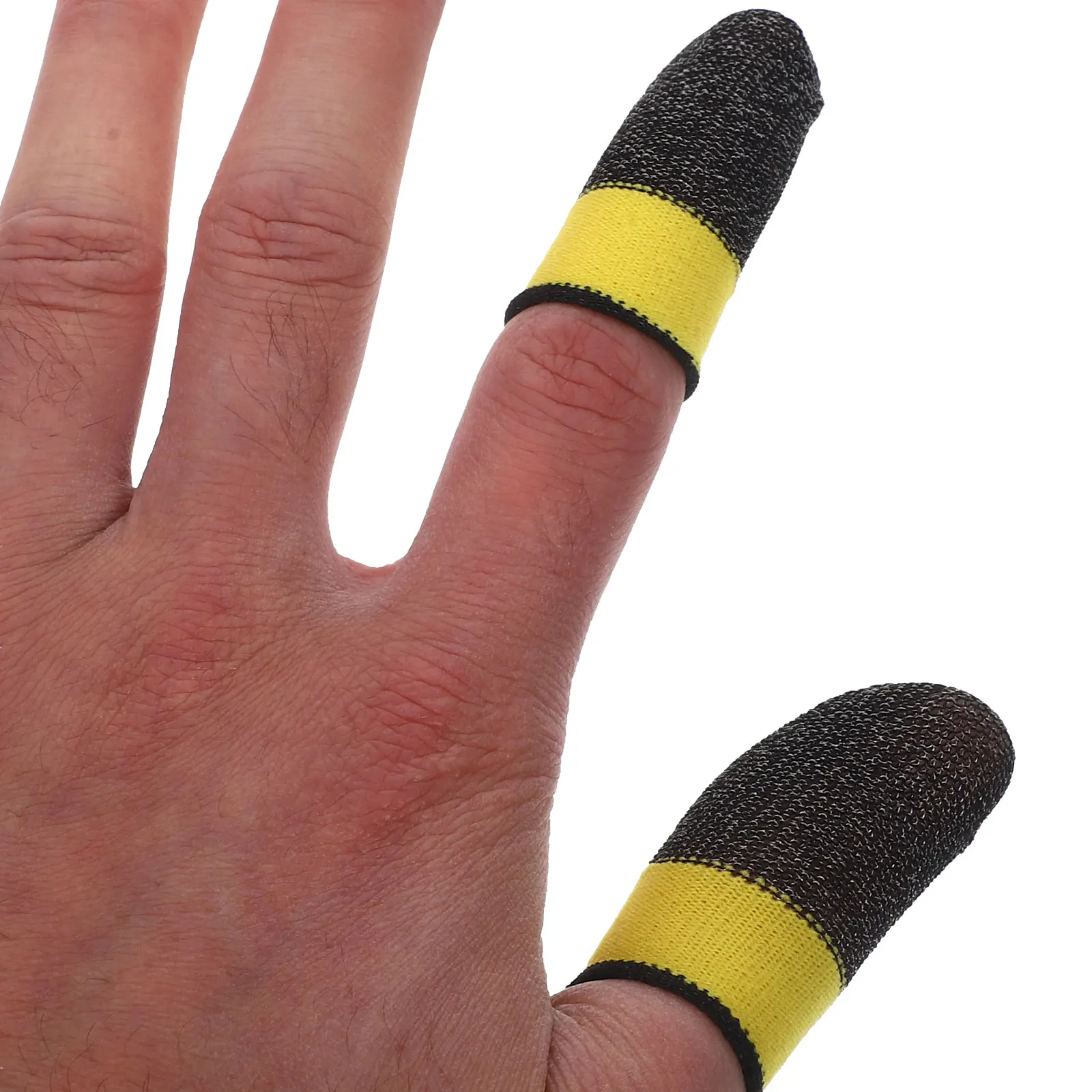 

2pcs Gaming Finger Sleeves Anti-Slip Touch Screen Thumb Protectors Elastic Fiber Material For Mobile Games Precise Response