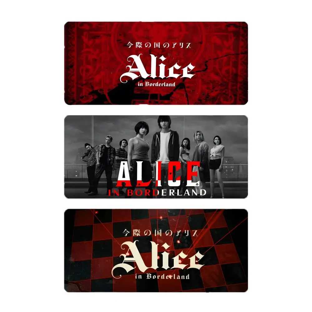 Intense Thrilling Anime A-Alice In Borderland Mouse Pad Large Gaming Mousepad with Stitched Edges Thickened Desk Mat PC