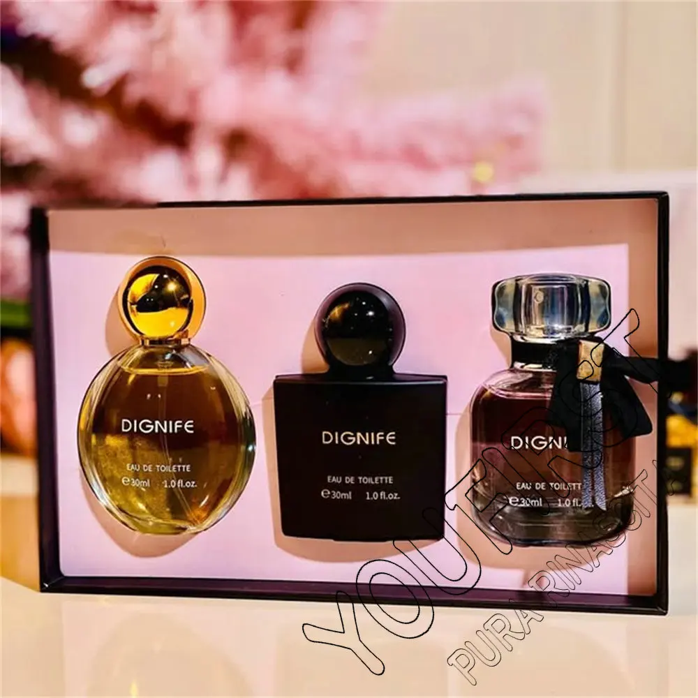 High Quality Perfume Women 90ml Original Dames Parfum Femme Floral Fruity Scent Body Spray Perfumes De Mujer Gift Box 3pcs Set