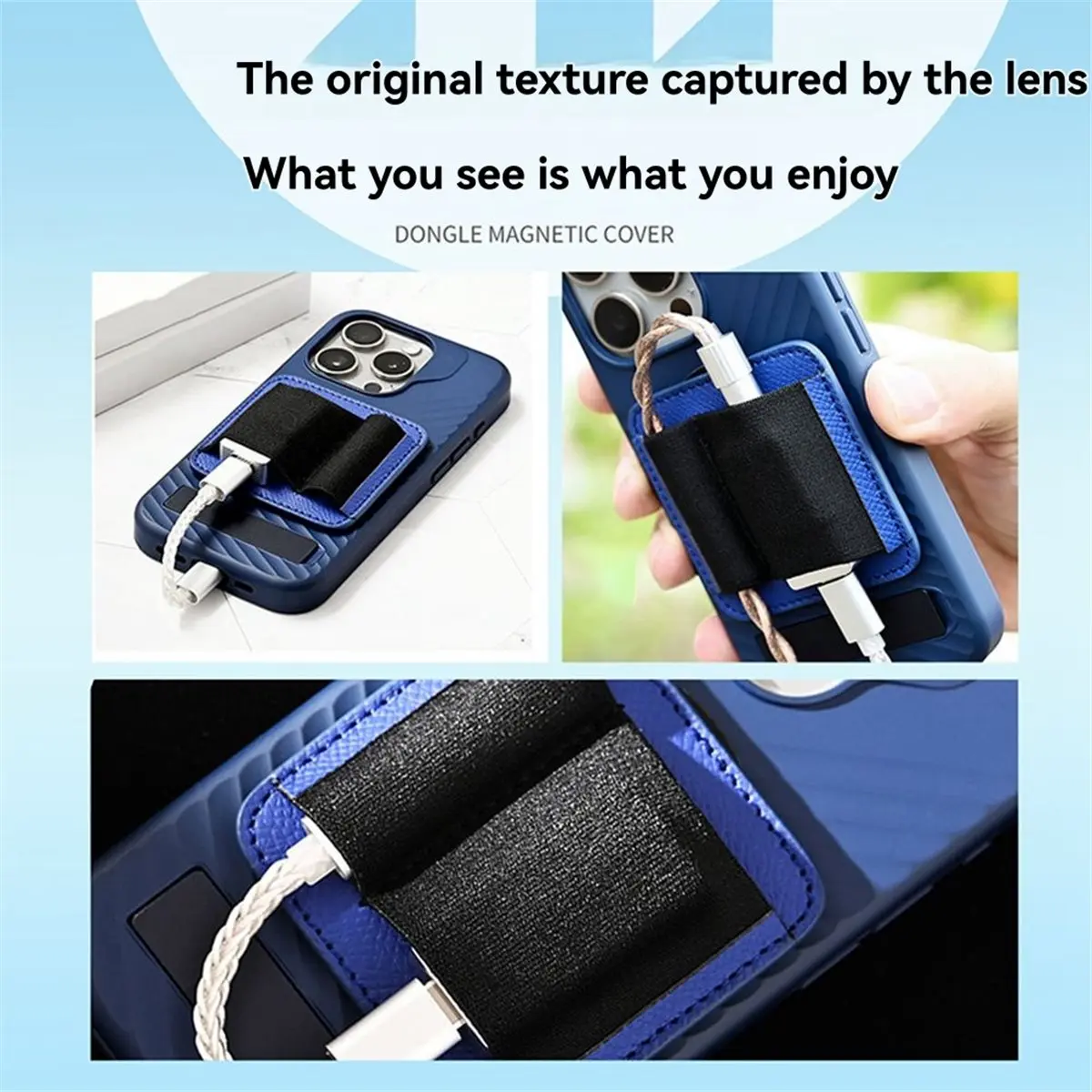 DT81 Phone Magnetic Decoder Pocket Storage Case Double-Pocket Elastic Magnetic DAC Headphones Case PU Portable Storage Bag