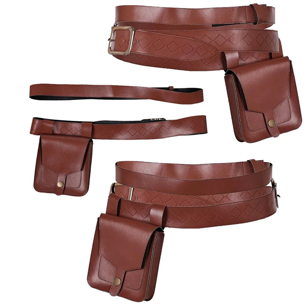 Halloween Flynn Cosplay Rider Men Male Waistbag Anime Fantasy Men PU Belt Waist Bags Carnival Party Gifts Costume Accessories ﻿