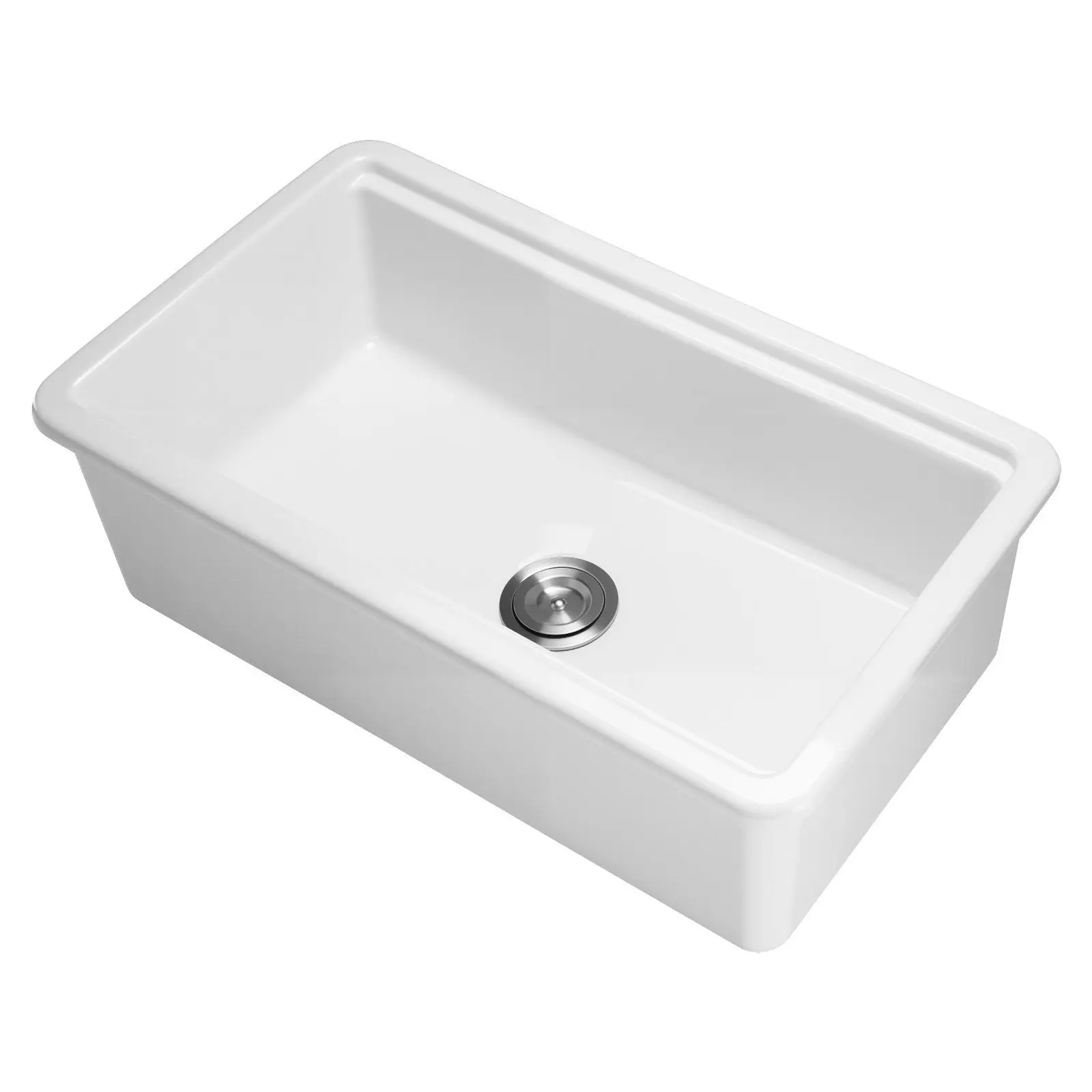 

33x19 in Farmhouse Sink Topmount Undermount Kitchen Single Bowl Basin Fireclay