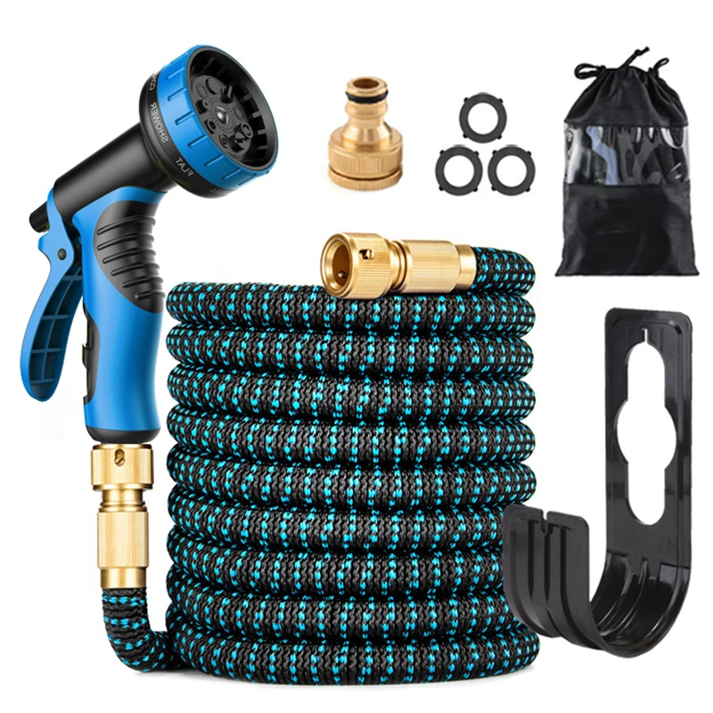 

OIMG high-pressure garden hose set Thickened Water Pipe soft telescopic hose Watering Car Wash Gun Multimode Sprayer