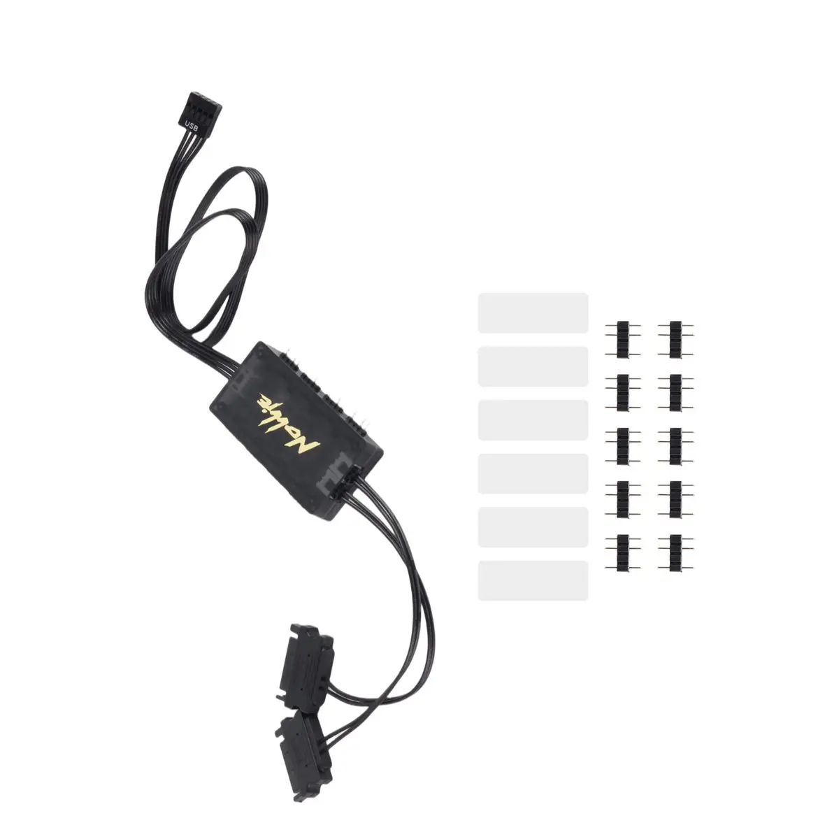 A40I  8Port 5V 3PIN Addressable ARGB Controller Support SignalRGB OpenRGB SATA Power for Extended Motherboard Interface