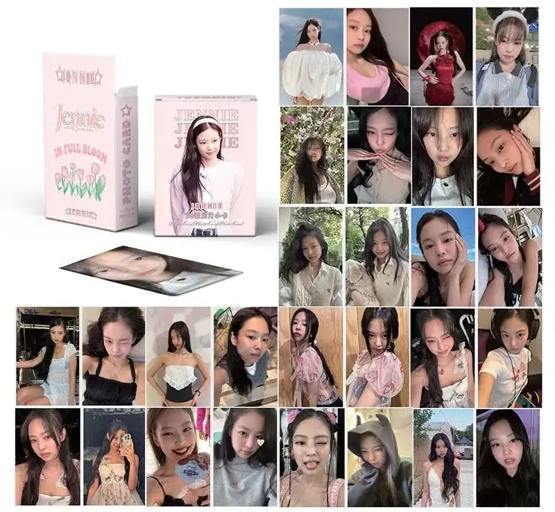 50pcs/Box Jennie Kim Jennie Ruby Jane Laser Mini Card Album Lomo Card Fans Collection Gifts