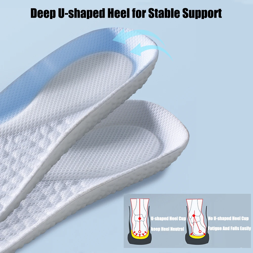 Arch Support Orthotic Insoles EVA Breathable Shock Absorption Sports Shoe Inserts Foot Pain Relief Shoes Pads for Man And Woman