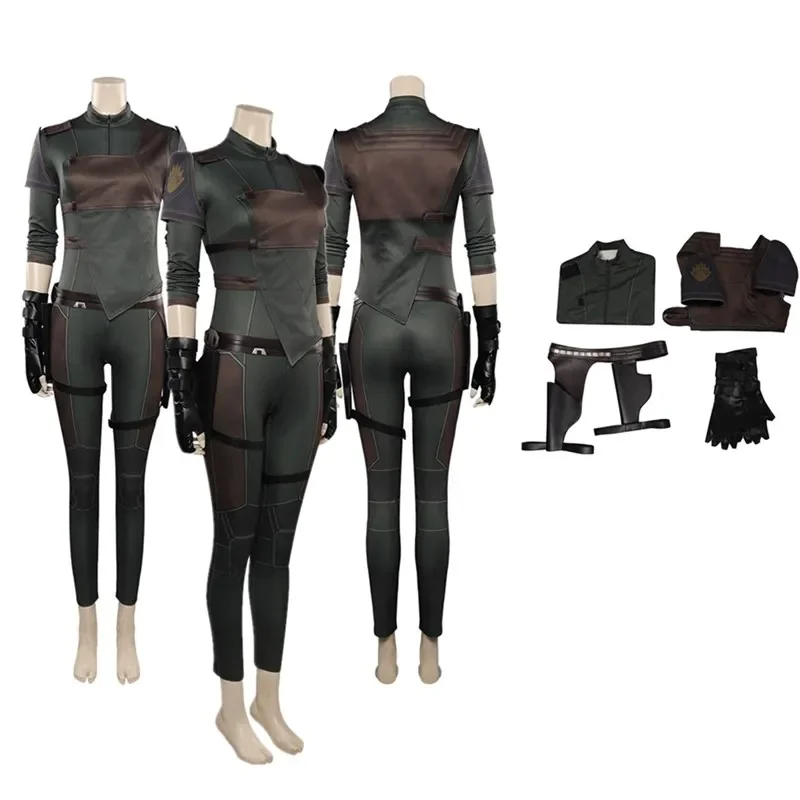 

FC6Gamora Cosplay Costume Adult Women Fantasy Bodysuit Jumpsuit Vest Belt Gloves Outfits Halloween Carnival Party Disguise @FC8！