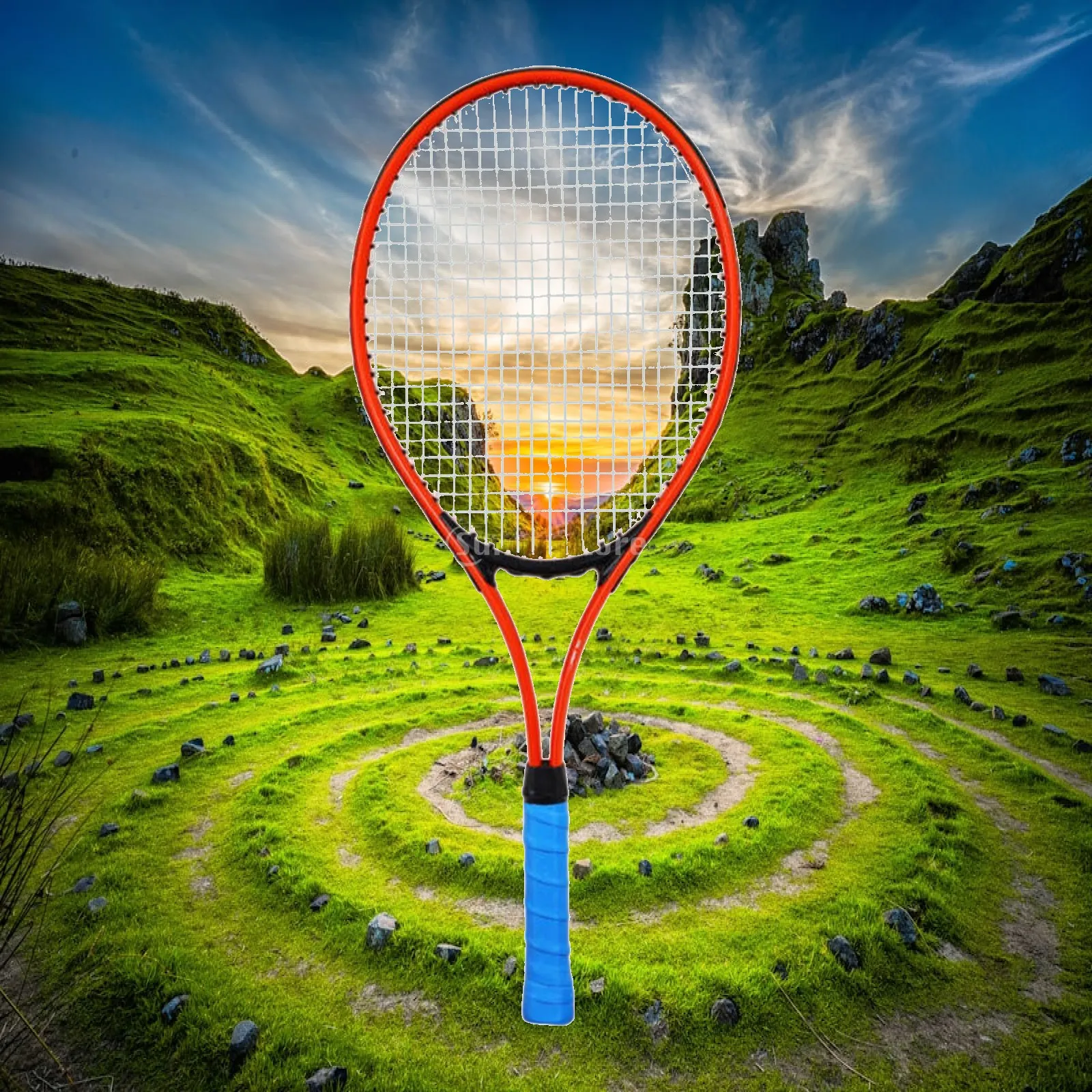 

Tennis Racket Practical Shockproof Tennis Racquet Nylon Strings Tennis Equipment for Park Outdoor Game Backyard Training Summer