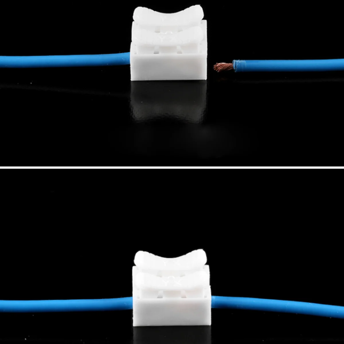 

3 PCS Row Column Connector Wire 2 Way Electrical Null Line Connectors Terminals Power Cable Electronics