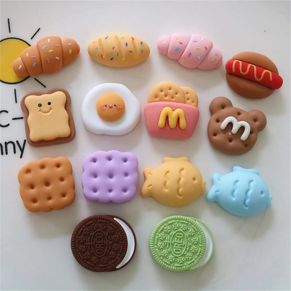Phone Case Resin Biscuit Bread Resin Decoration Handmade Cute Simulation Food Accessories Simulation Food Play