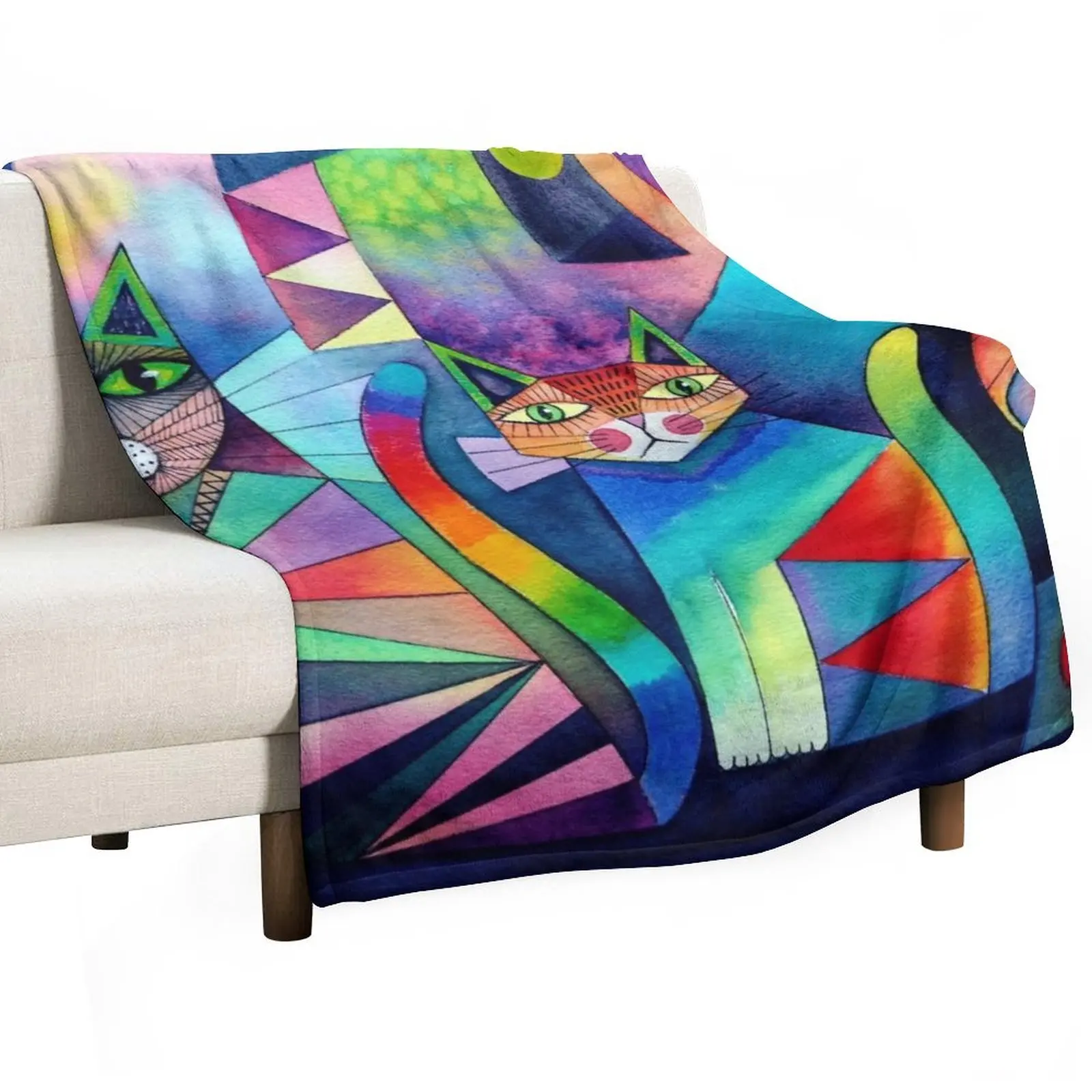 

Moonlight Magic Throw Blanket Plaid on the sofa Beautifuls Hairys Thermal Blankets