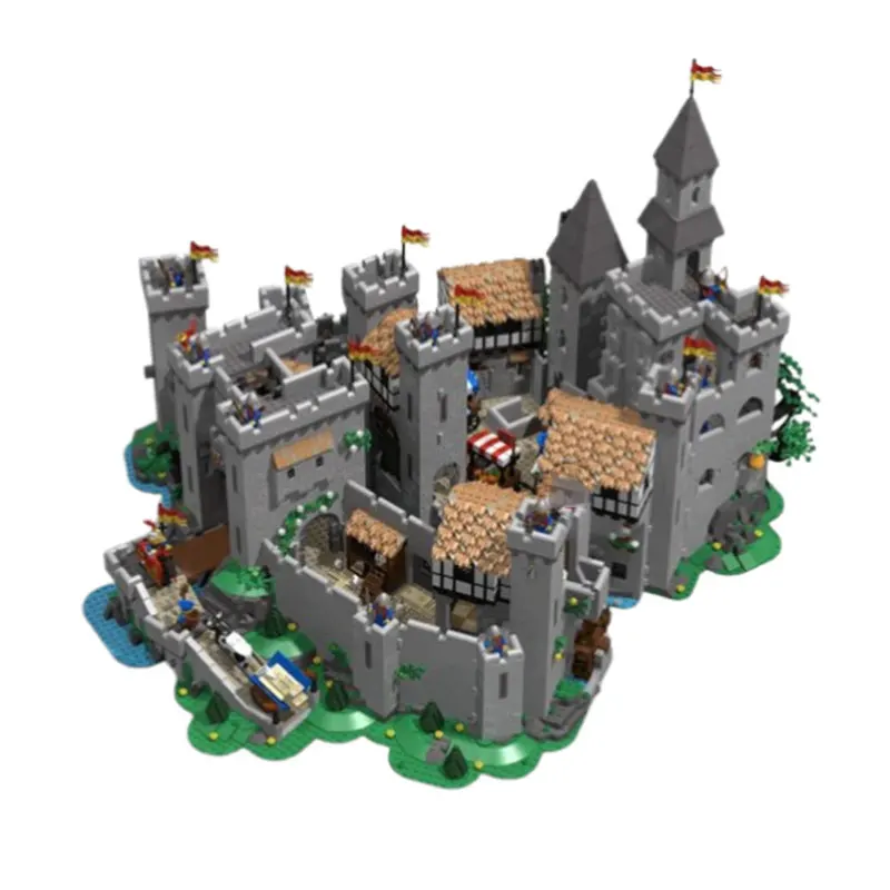 Spot MOC-129180 medieval modular building forest castle small particle assembly building blocks educational toy model gift set o