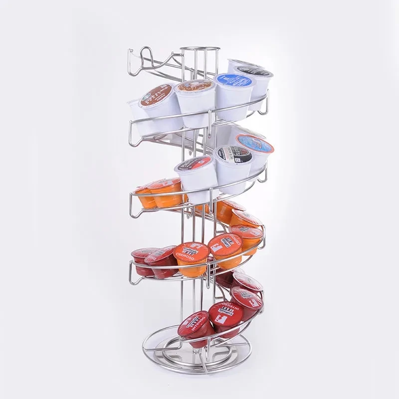 360 Rotation Practical Coffee Capsule Holder Tower Stand For Nespresso Dolce Gusto Capsules Vertuoline Storage Coffee Pod Holder