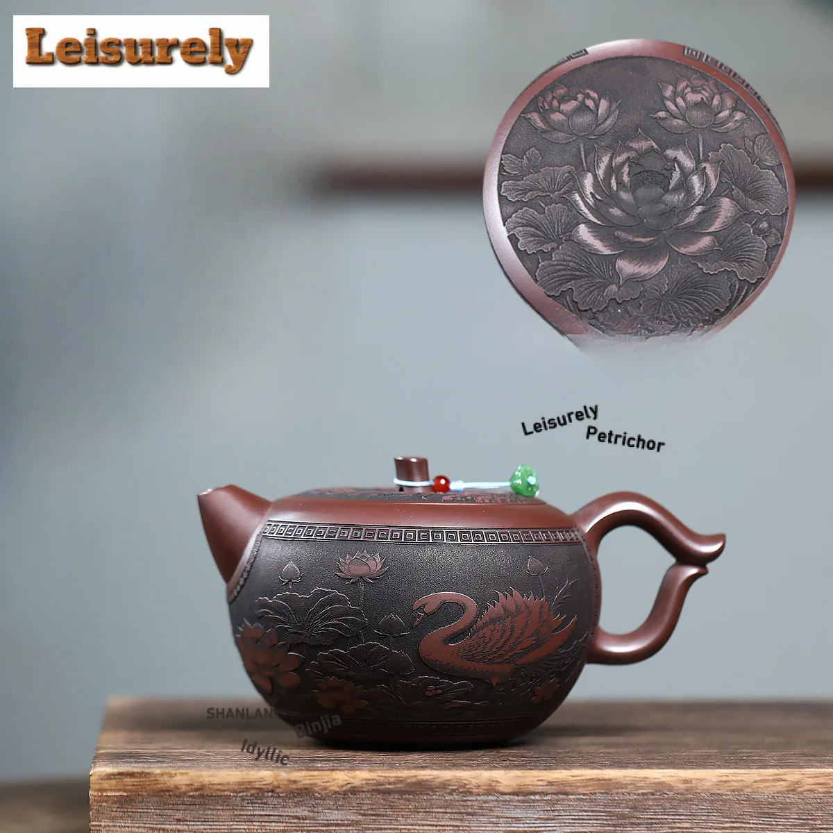 

600 мл Бутик Исин Фиолетовые Глиняные Чайники Ручной Работы Лотос Горшок Сырой Руд Антикварная Красная Грязь Чайник Чайный Набор Цзыша Коллекция