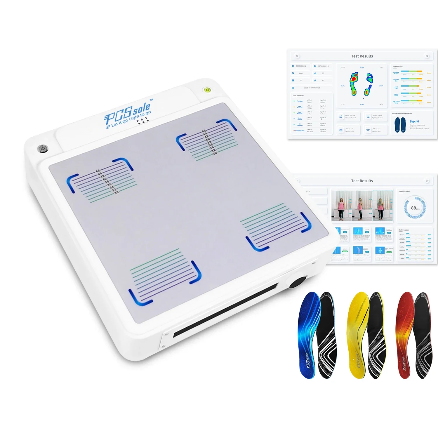 Tragbare C2-Plantar-Druckerkennung, Haltungsanalyse, individuelle Fußscanner für Einlegesohlenmaschinen