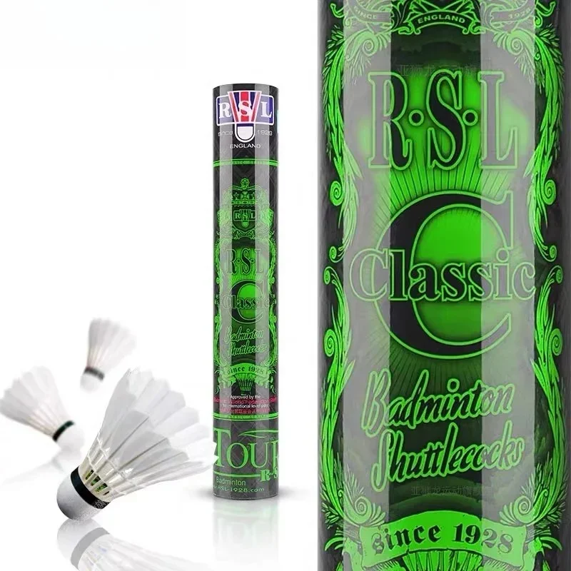 

Новые бадминтонные воланы RSL Asian Lion Classic C-Class 2026 года, качество RSL-C, из гусиного пера, отличное ощущение при игре, прочные, для соревнований, 12 штук