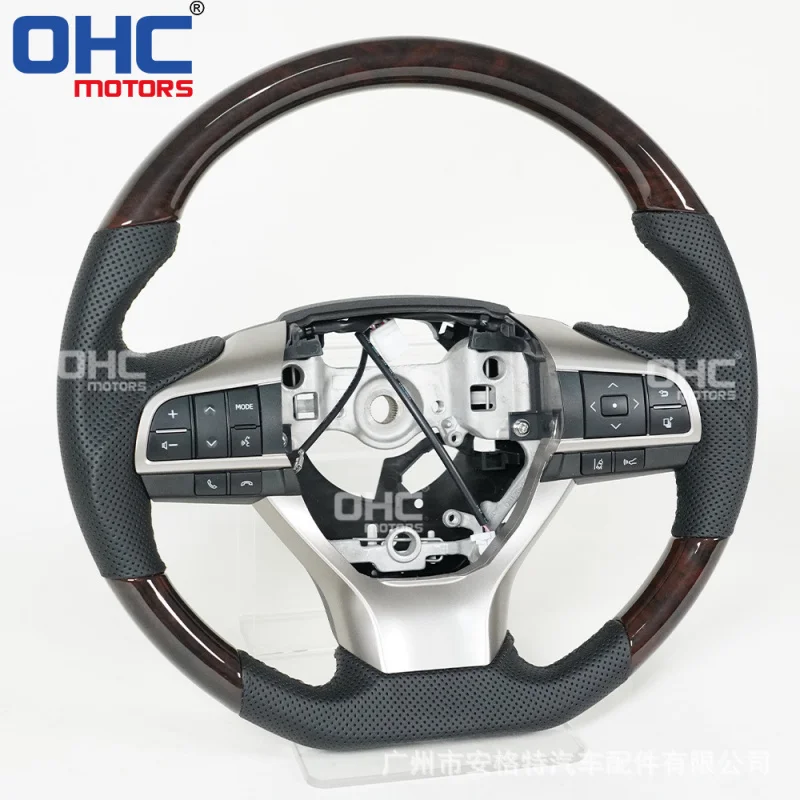 For Lexus RX, Toyota ES, Land Cruiser, Prado, and Corolla Peach modification and upgrade  wood steering wheel