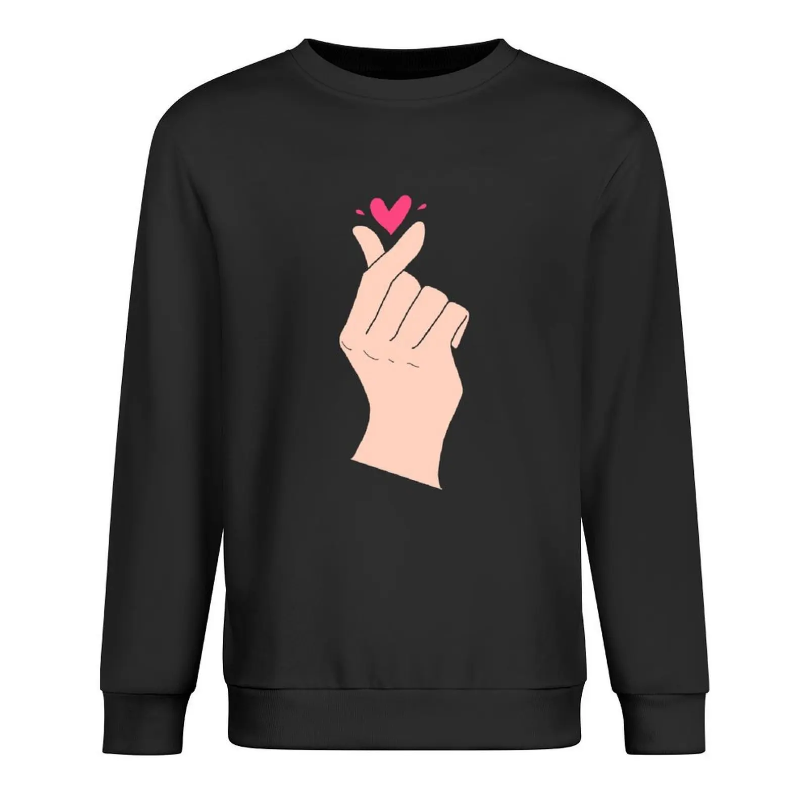 

Finger Heart Pullover autumn jacket men aesthetic clothing winter clothes anime clothes sports sweatshirt man