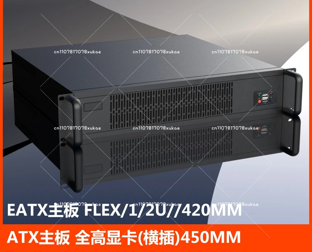 2U Chassis EATX Main Board Industrial Control Server Full Height Graphics Card Redundant Power Supply 19inch Cabinet Air Cooling