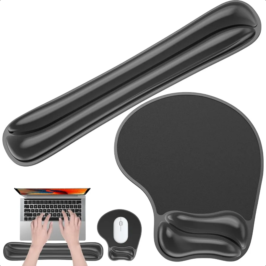 

Gel Mouse pad Keyboard Wrist Rest Set Ergonomic Keyboard and Mousepad with Wrist port Keyboards Wrist Rest Computer Keyboards P