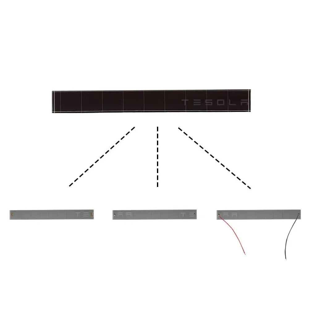 5.1V 25mA 154×17mm 9 Sections Outdoor High Light Solar Panels Solar Cells Amorphous Solar Cells Thin film Solar Cells