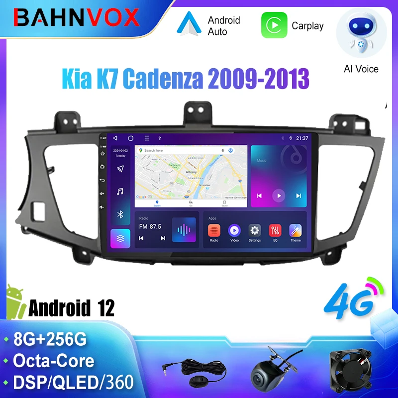Android Auto Radio Carplay für Kia K7 Cadenza 2009 2013 GPS Navigation Multimedia Player Stereo bildschirm band recorder Kopf Einheit 4G