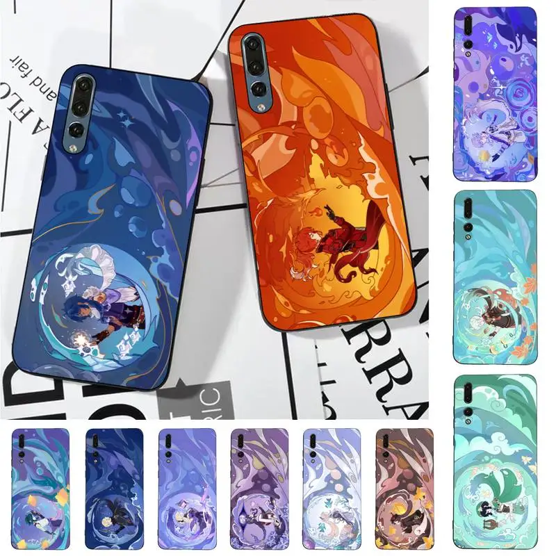 Anime Genshin Impact Phone Case for Huawei P30 40 20 10 8 9 lite pro plus Psmart2019