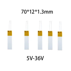 70*12*1.3mm 5V/12V/24V/36V 1.5W/9W/36W/80W 15-17 18-22Ohm High Temperature HTCC Alumina PTC Heat Plate MCH Metal Ceramics Heater