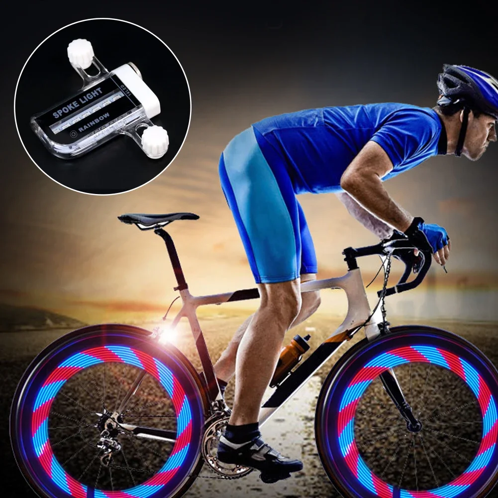 14 RGB LED Fietswiel Spaaklicht USB Oplaadbare Waterdichte Fietswaarschuwingslichten LED Neon Fietsband Licht Fiets Velg Decor