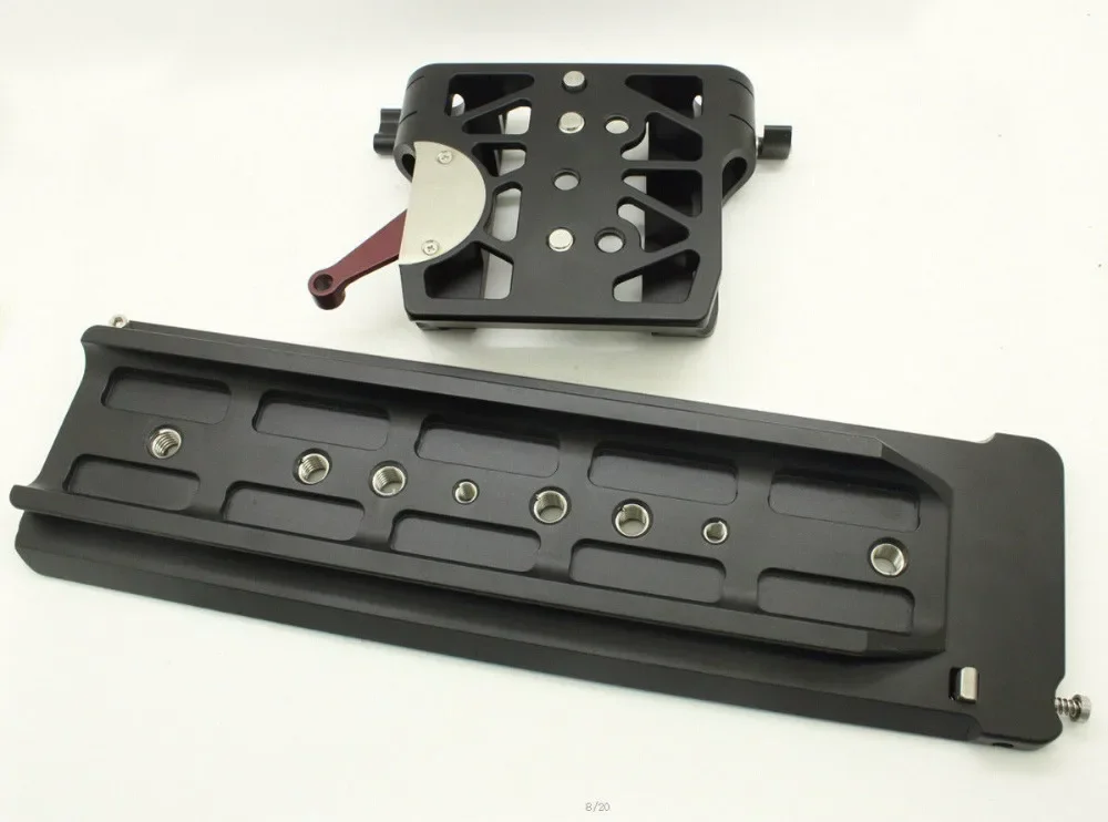 HONTOO 19mm Bridgeplate ARRI Standard Quick Release Baseplate Dovetail Plate w/ Rods for canon sony red camera HONGTOO