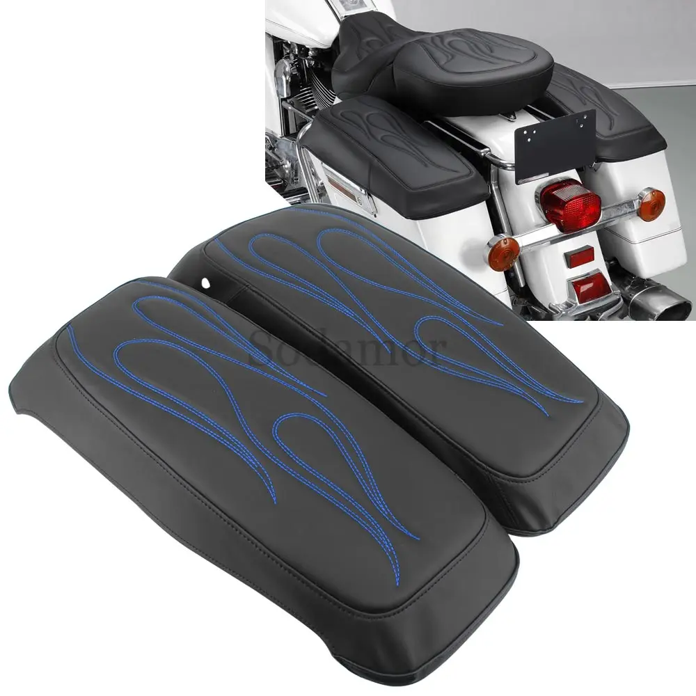 Motorcycle Accessories 1 Pair Hard Saddlebag Lid Cover Black Fit For Harley Touring Electra Glide Ultra Limited FLHTK 2014-2024