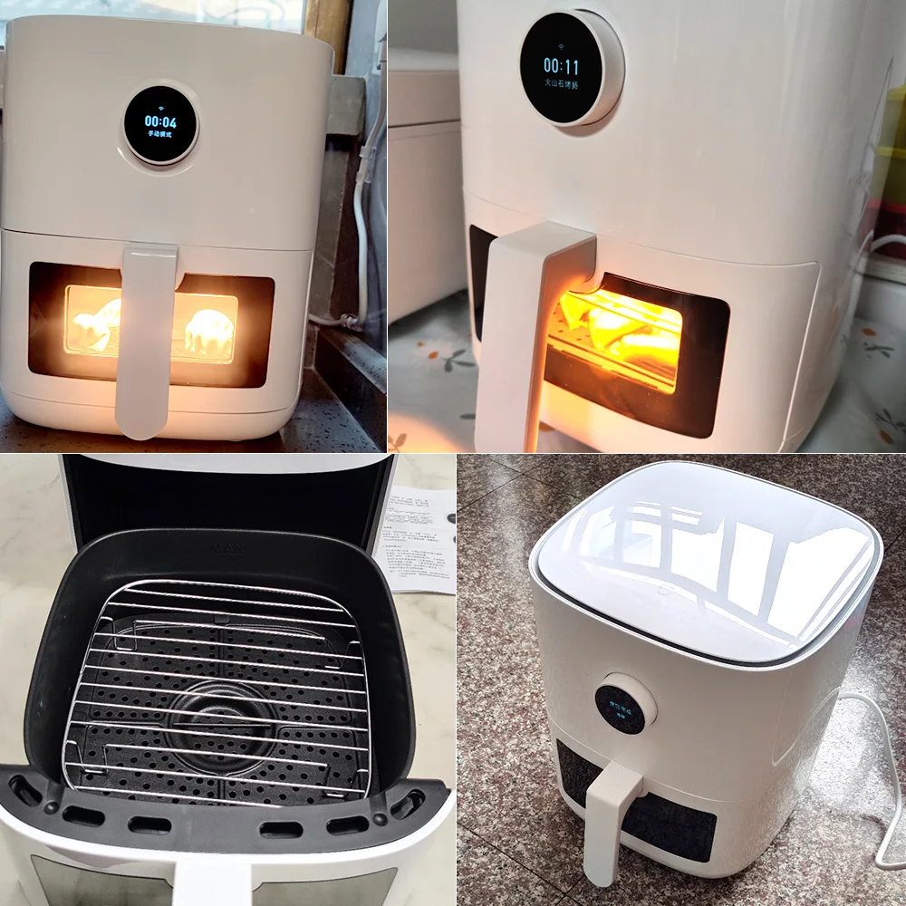 Xiaomi-Friteuse à air intelligente sans huile, friteuses électriques, revêtement antiadhésif, rendez-vous intelligent 24h, écran OLED, sans huile, ATA JIA PRO, 4L