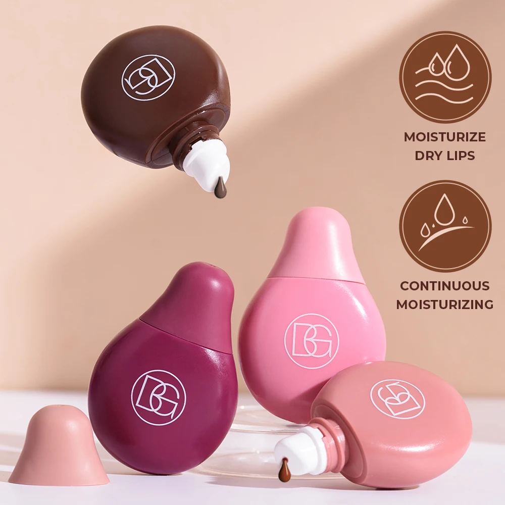 BEAUTY GEGLAZUURD 4 Kleur Lipgloss Lipolie Tieners Hydraterende Lippenstift Lippenbalsem Hoge Glans En Lipgloss Langdurige Droge Lipverzorging