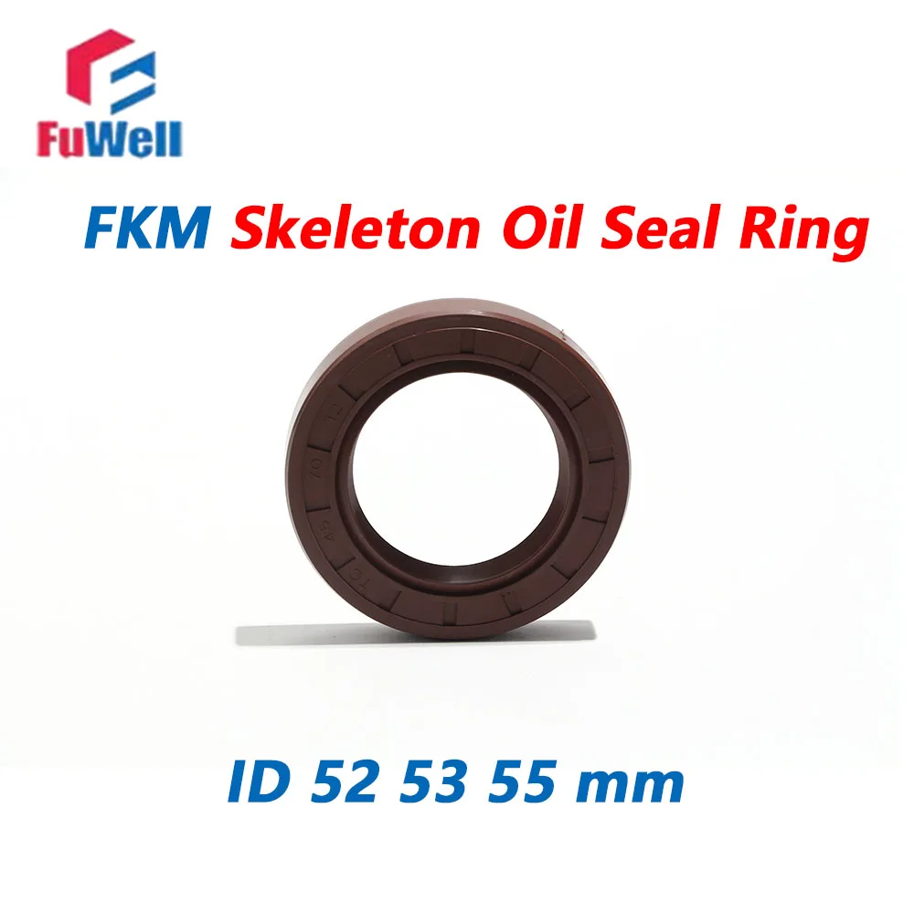 Fuwell 2pcs  O Ring Seal Skeleton Oil Seal High Temperature High Speed Rotary Shaft Seal Air Compressor Inner Diameter52 53 55mm