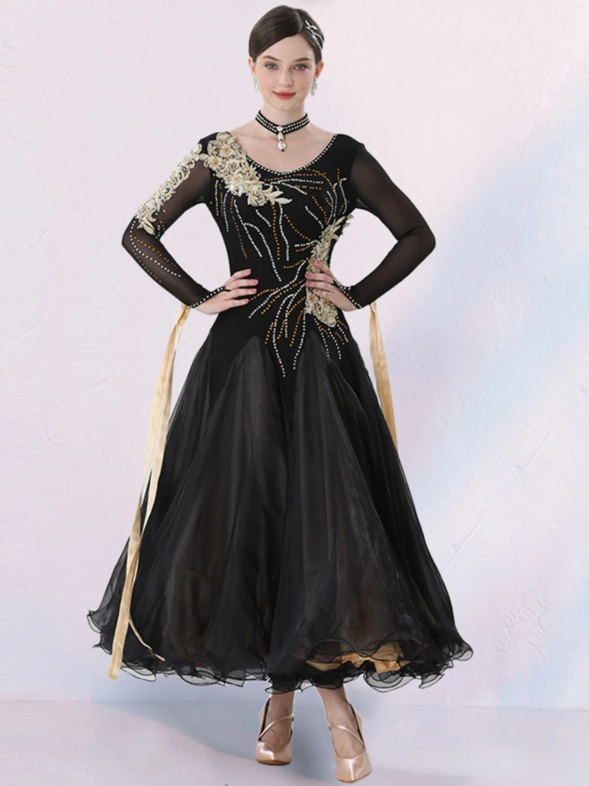 

2023 New Ballroom Waltz Modern Dance Dress Ballroom Dance Competition Dresses Standard Ballroom Dancing Clothes Tango Dress 8228