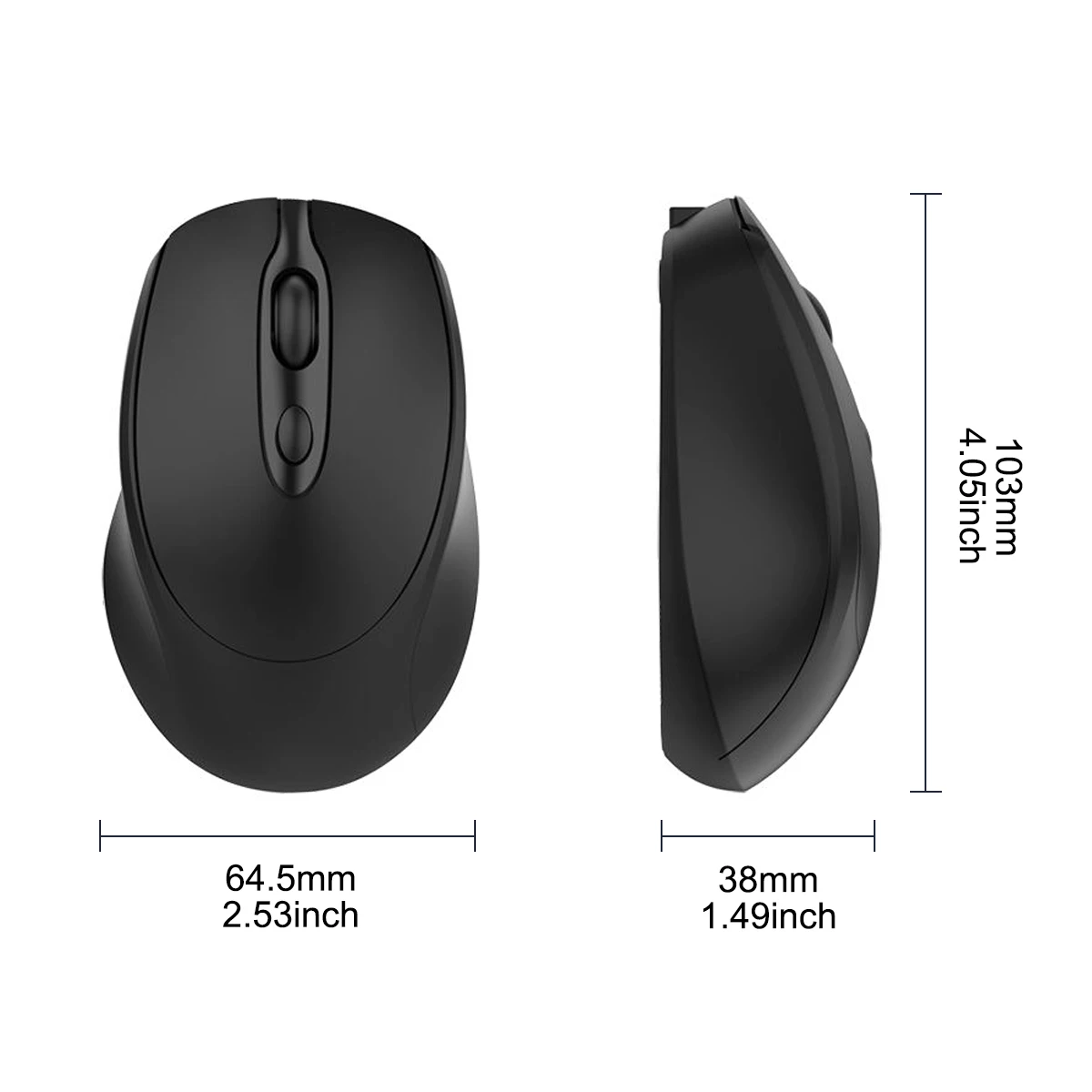 Rechargeable Wireless Mouse 2.4G Bluetooth-Compatible Wireless Computer Mouse USB Silent Gamer Mice For PC Laptop Macbook Tablet