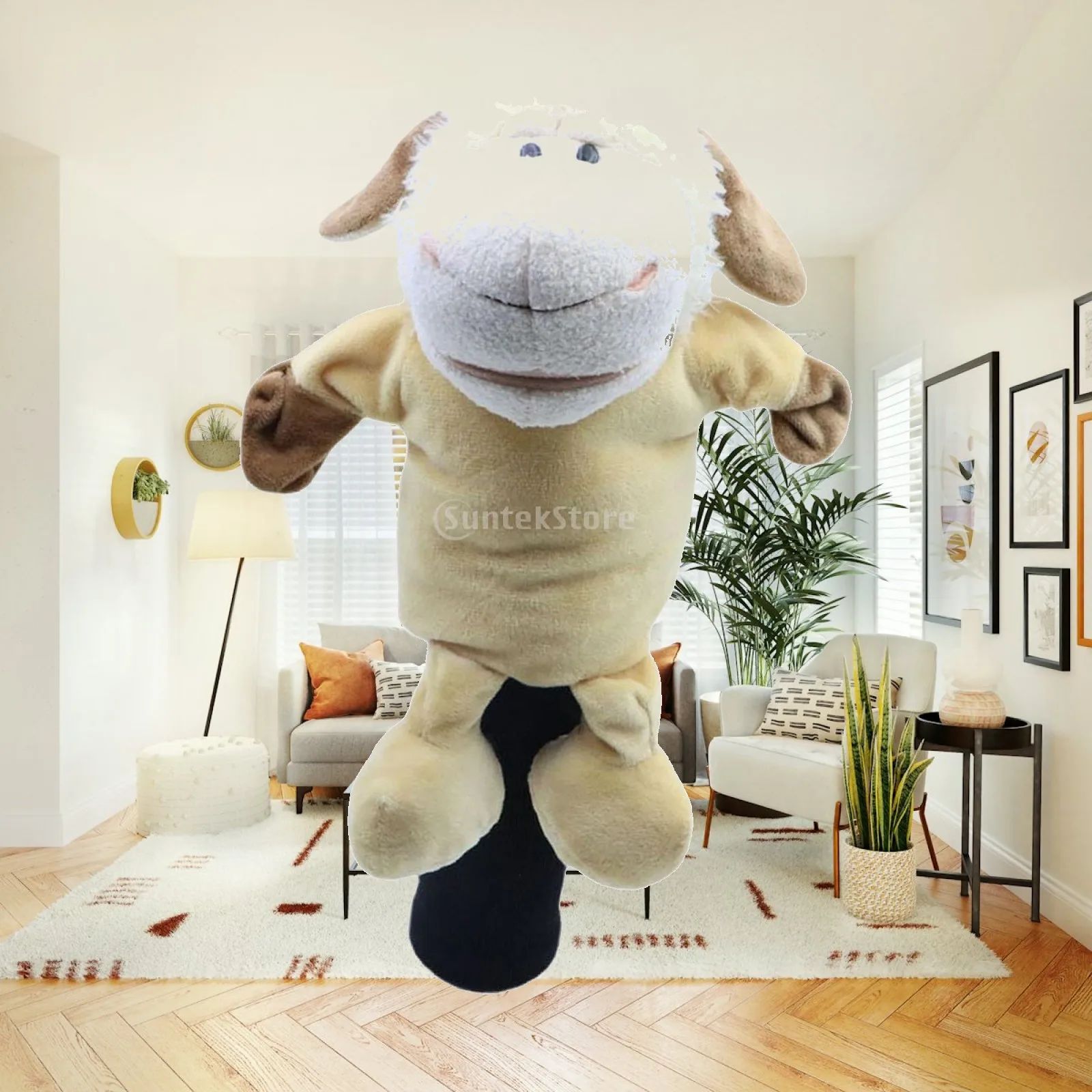 Novelty Golf Headcover Plush Animal Lamb Wood Club Cover Protector Sleeve for Golfing Accessory Gift