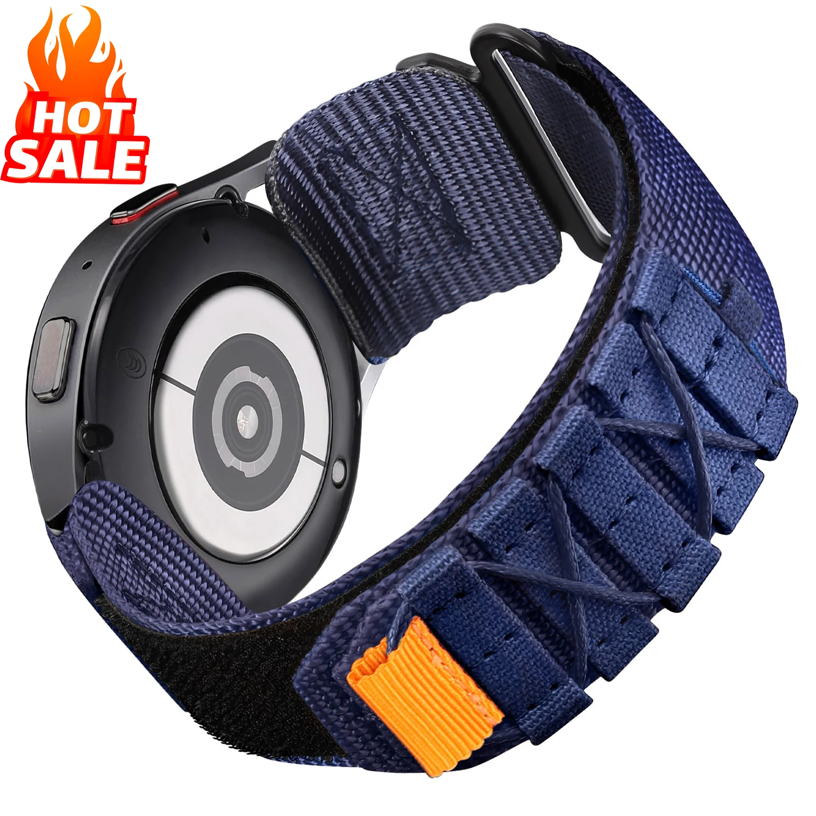 Correa de nailon para Samsung Galaxy Watch 7/6/5/4 44mm 40mm classic 47mm Gear S3 Active 2 20mm 22mm, pulsera deportiva para Huawei