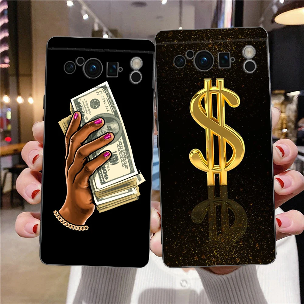 USD Dollar Cash Luxus-Telefonhülle für Google Pixel 9, 8, 7, 6, 7A, 6A Pro, stoßfestes Silikon, weich, 9 Pro XL Shell Capas Fundas