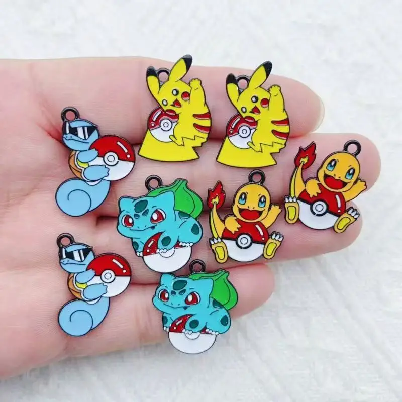 10pcs alloy drip oil cartoon pendant, DIY jewelry making earrings, keychain accessories
