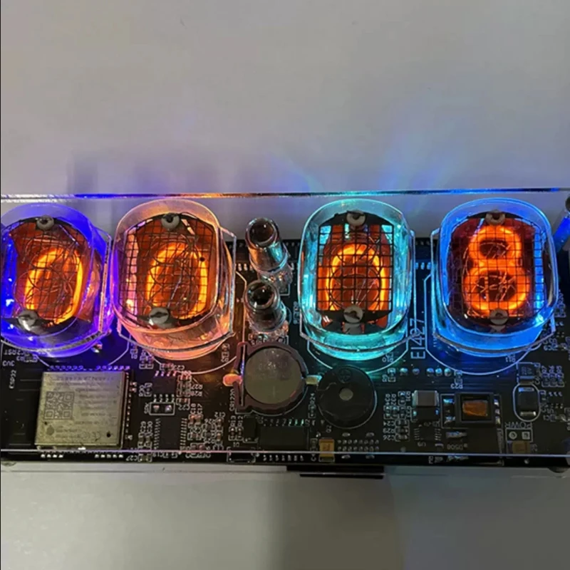 QS27 Nixie Tube Clock Plug-In Type  With Small Speaker And Wifi  Without Luminous Tube